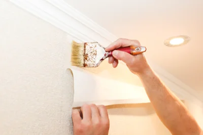 Pose de papier peint à Servas — revêtements muraux et toiles de verre
